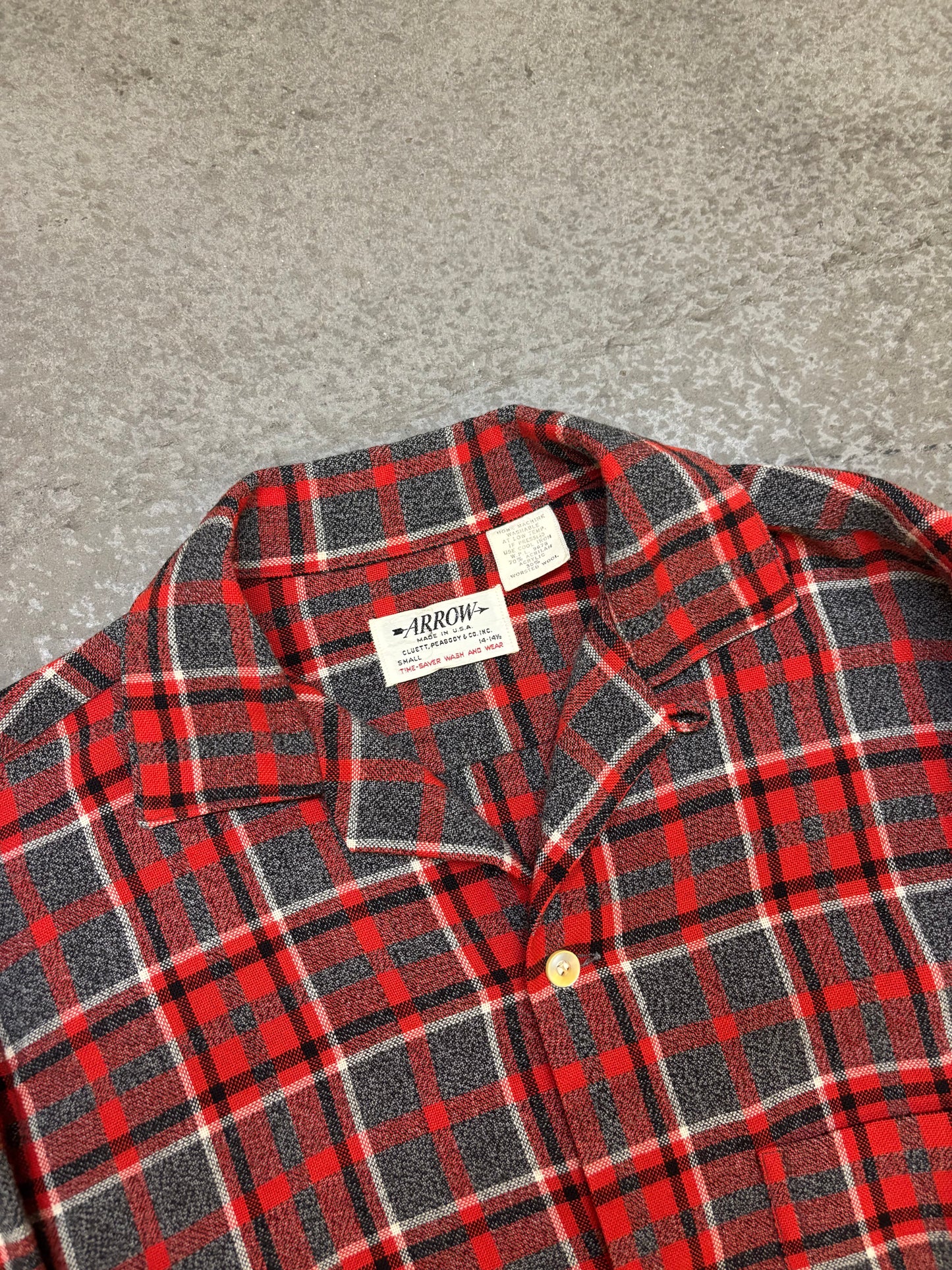 1960s Arrow Loop Collar Flannel - L
