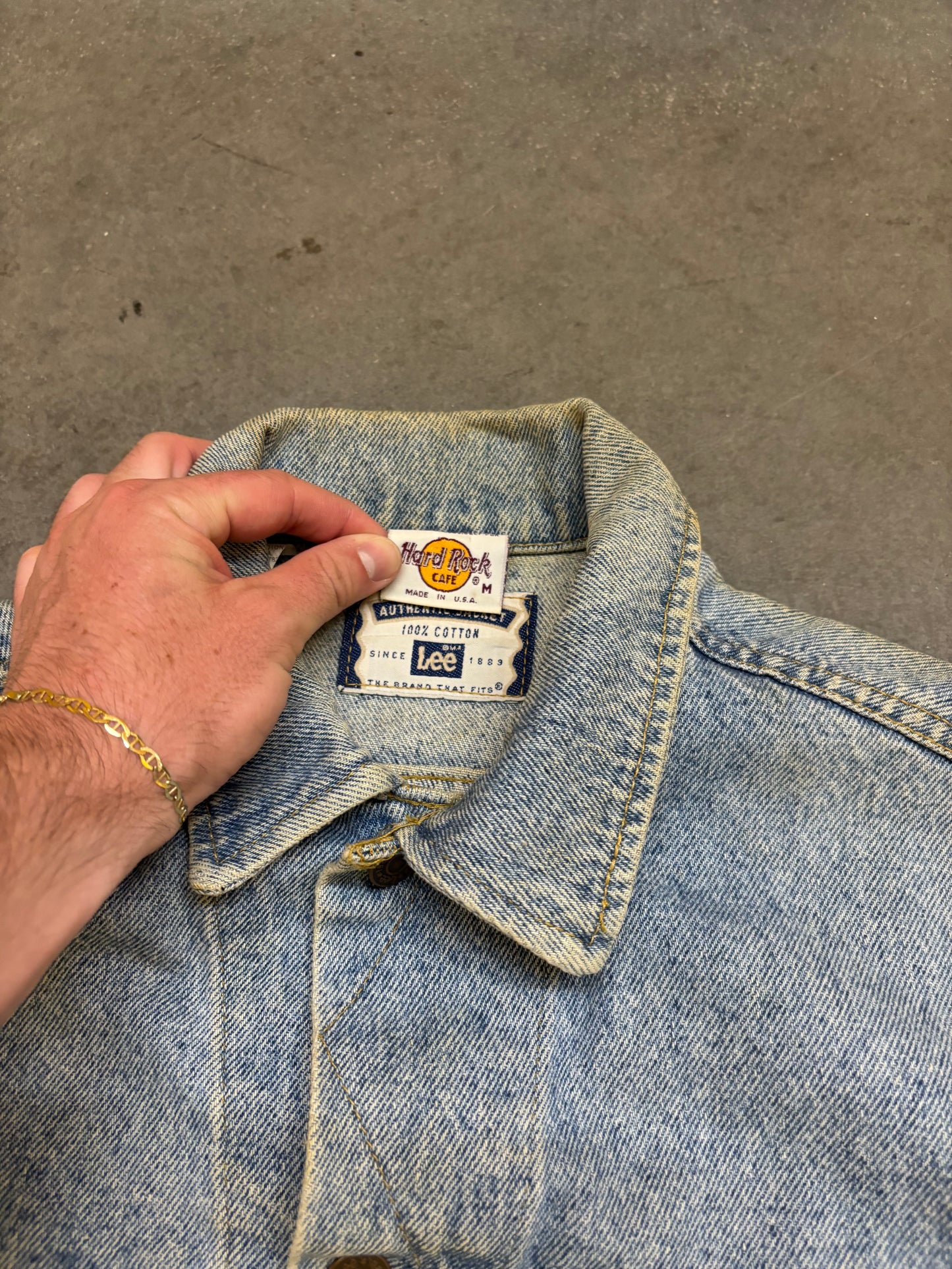 90s Lee X Hard Rock Denim Jacket - M