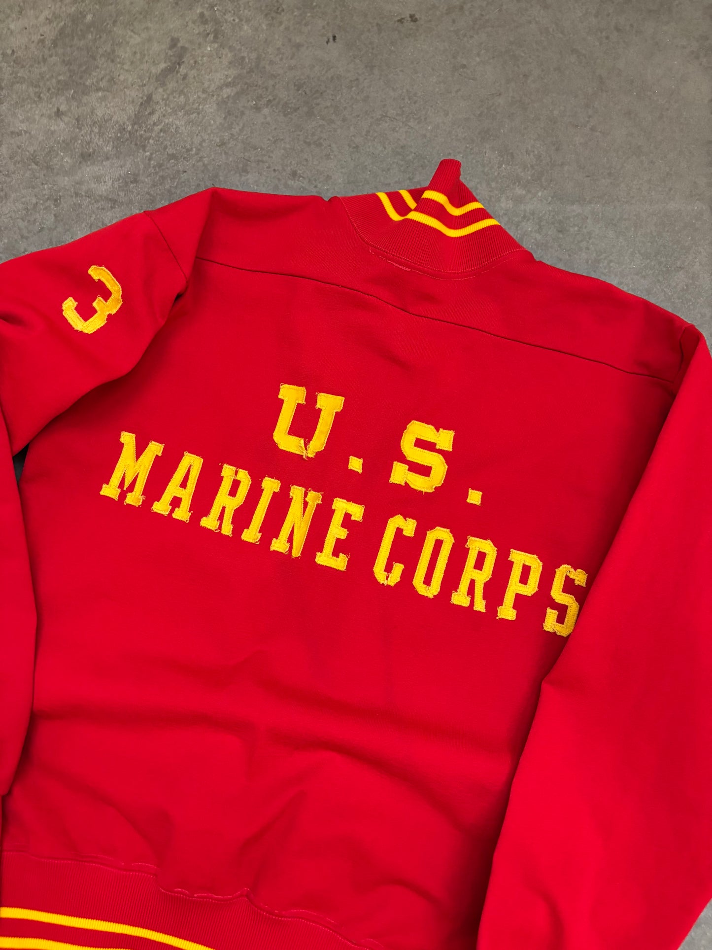1970s Wilson Marine Corps Warm Up Sweatshirt - M
