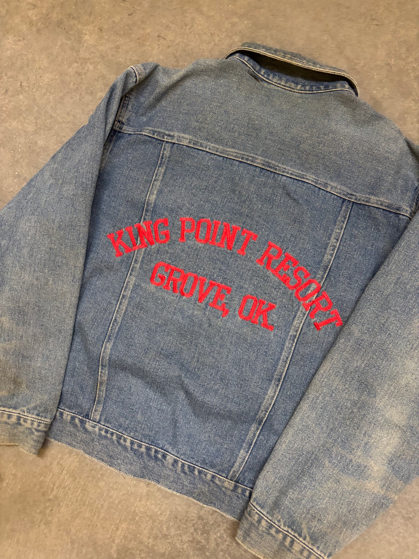 2000 Embroidered Denim Jacket - L