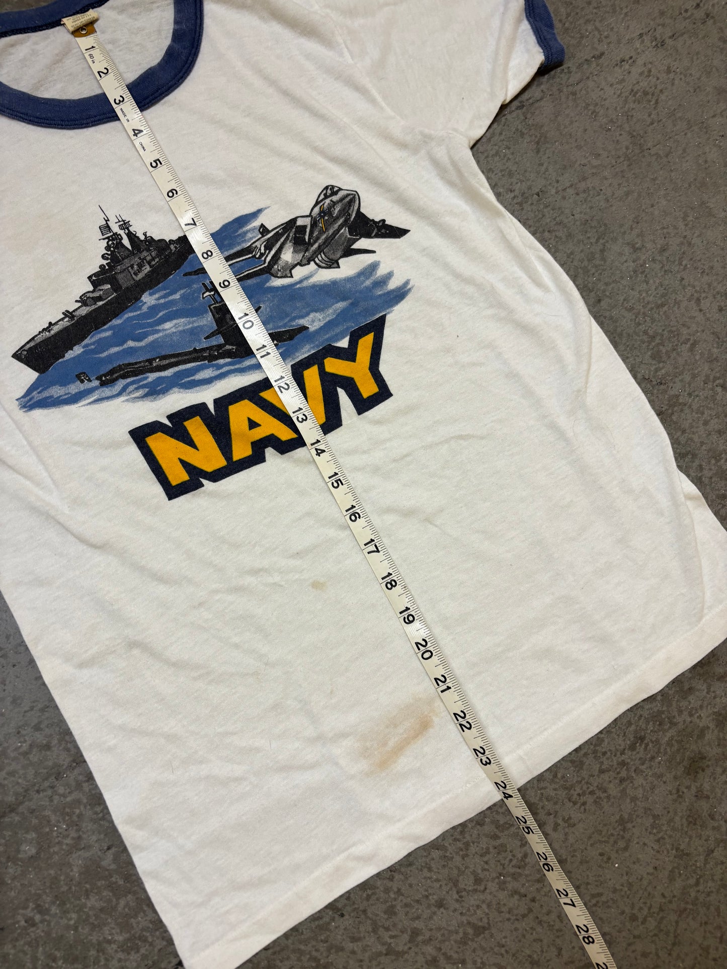 80s Navy Ringer - M