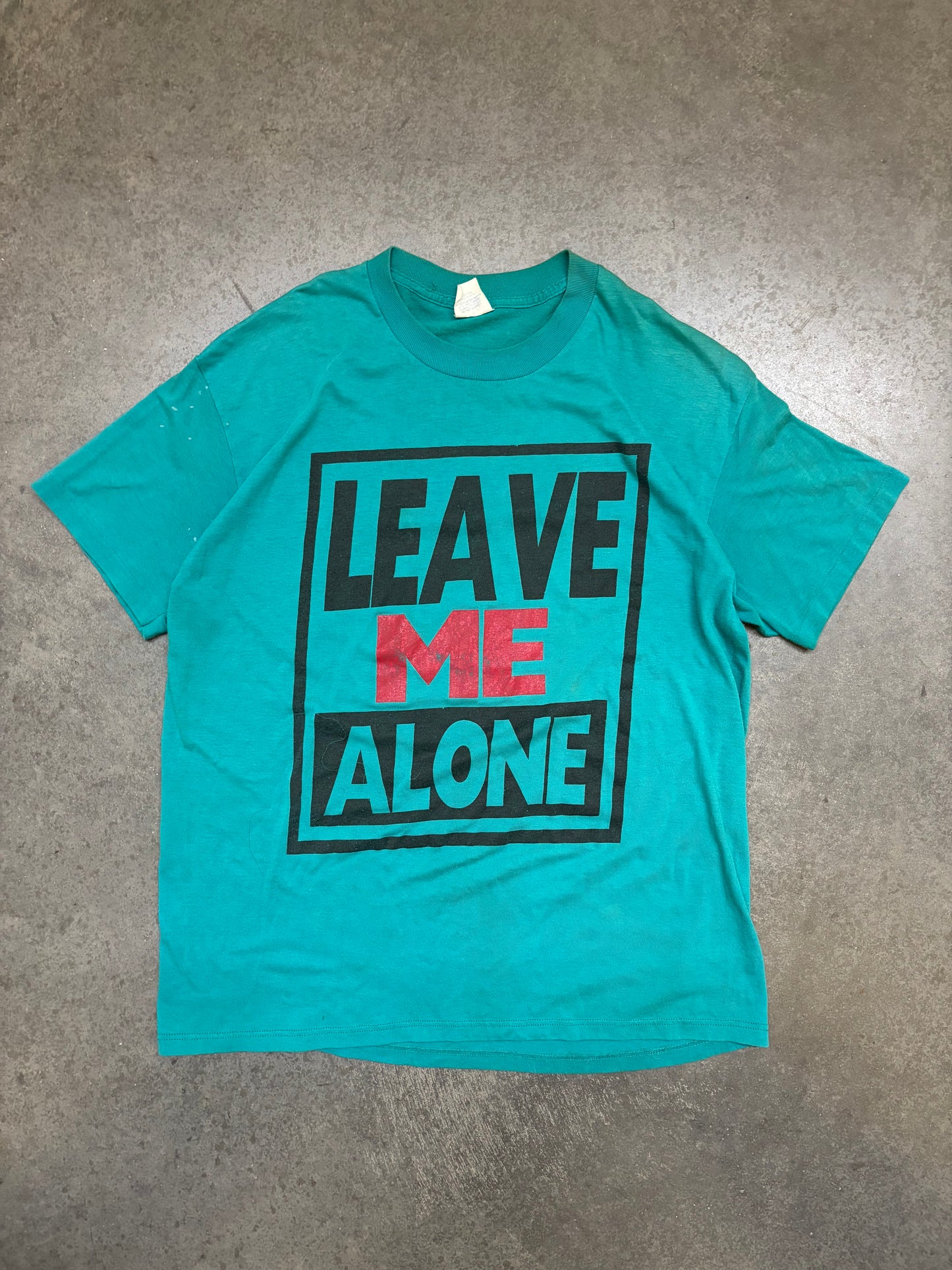 80s "Leave Me Alone" Tee - L
