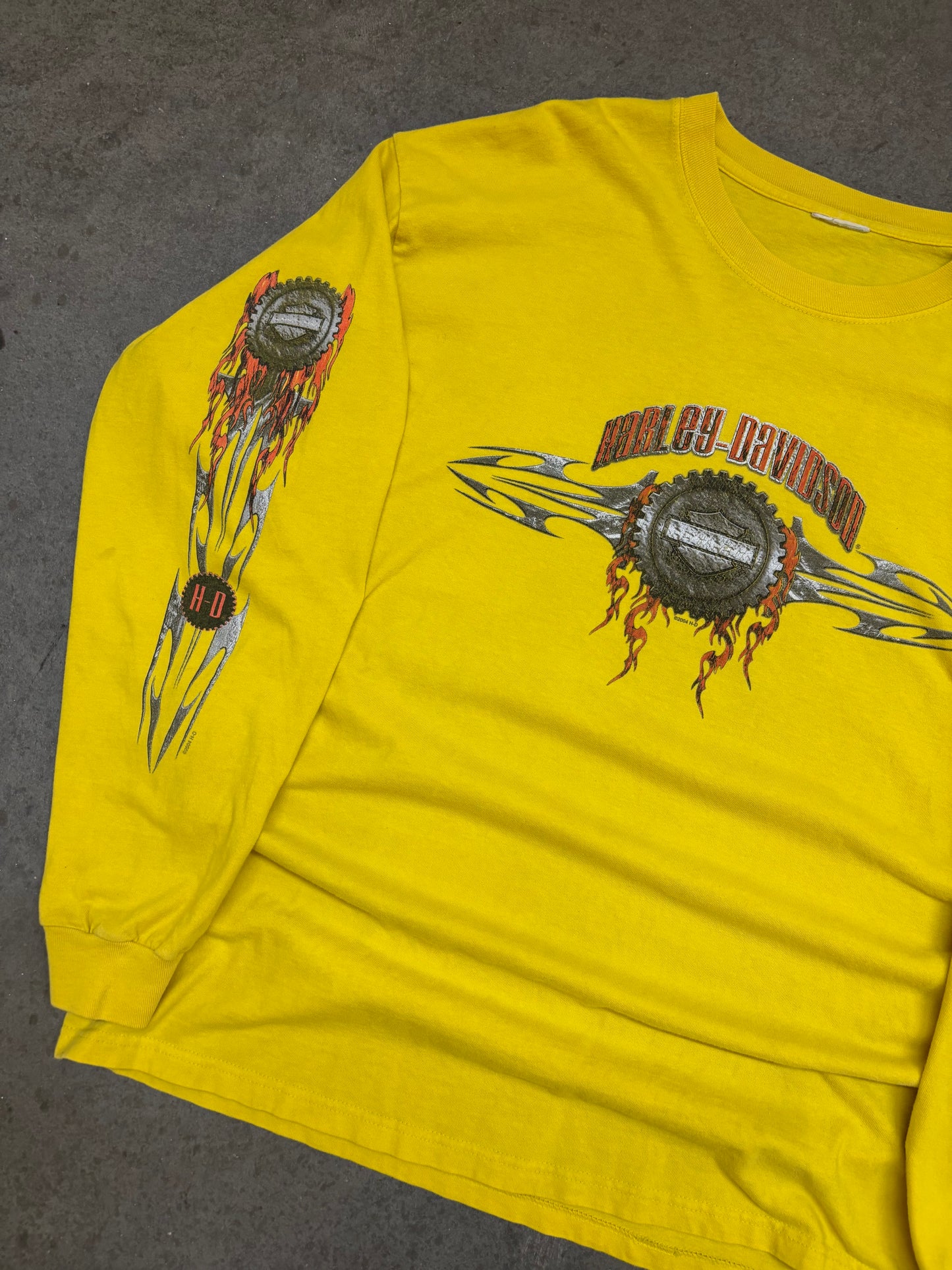 2000s Flame Sleeve Harley - XL