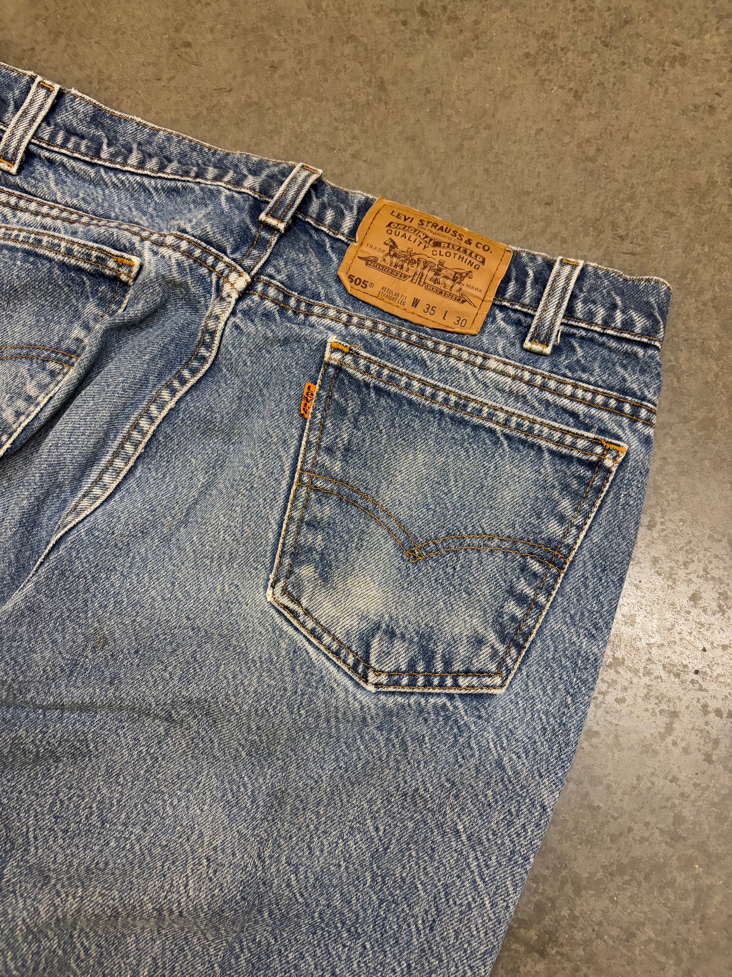 90s Levis 505 Orange Tabs - 35x30
