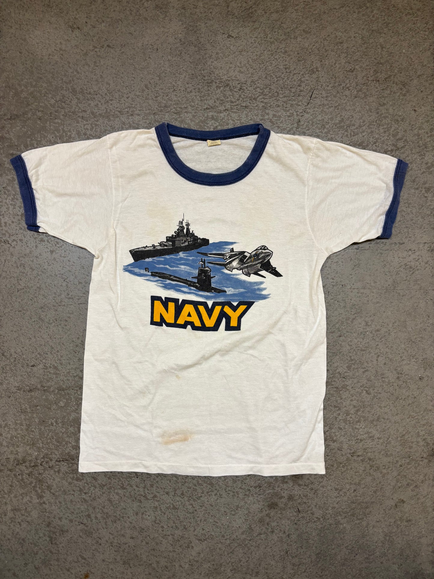 80s Navy Ringer - M