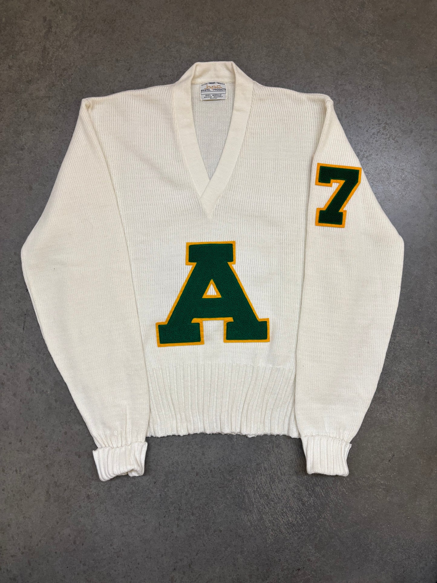 1970s Varsity Sweater - L