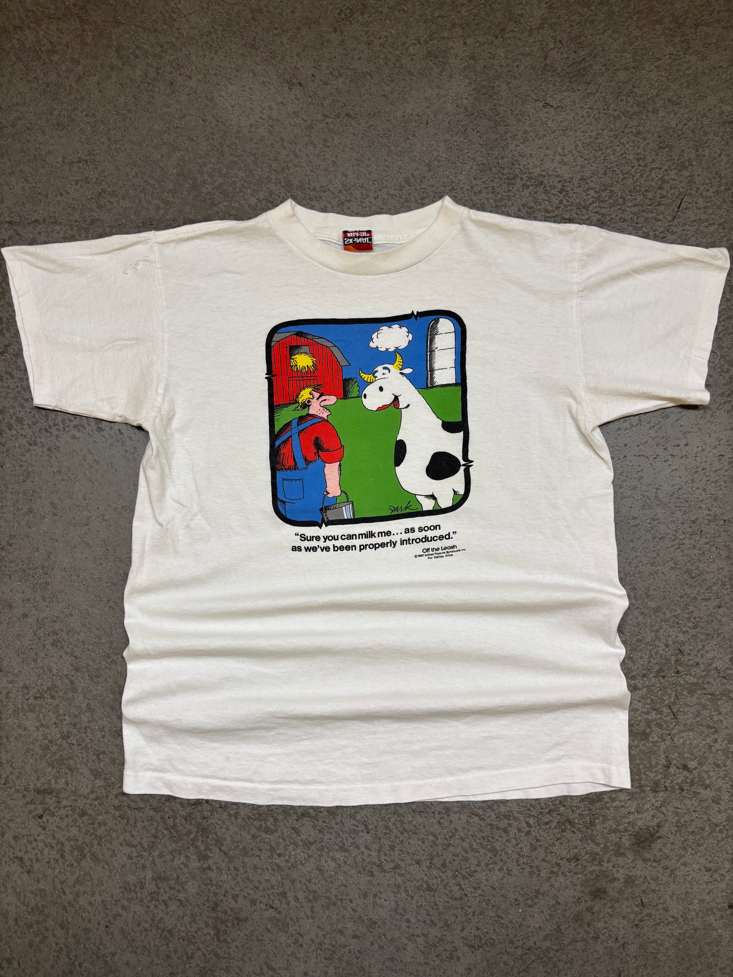 90s Cow Parody Tee - L