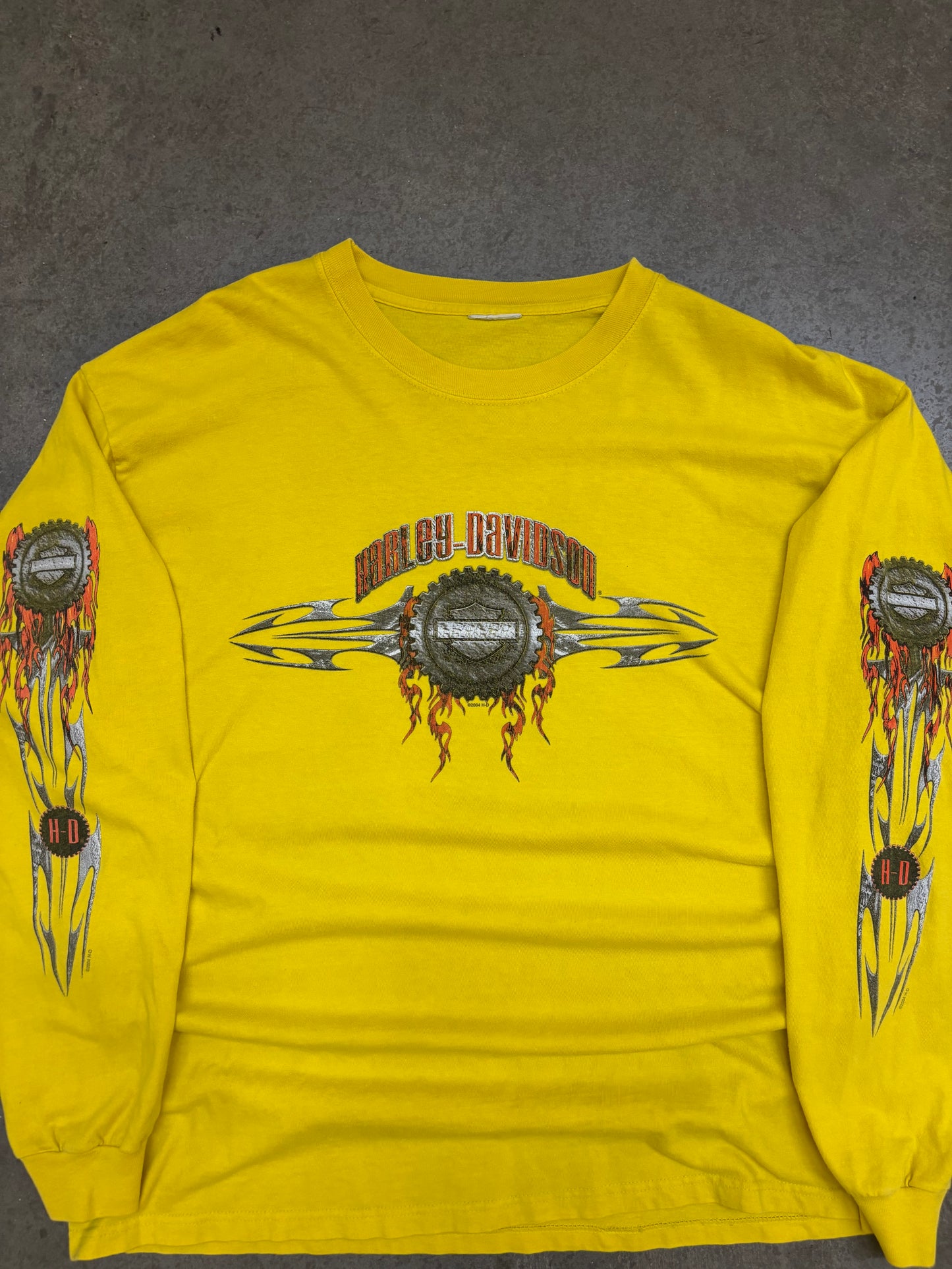 2000s Flame Sleeve Harley - XL