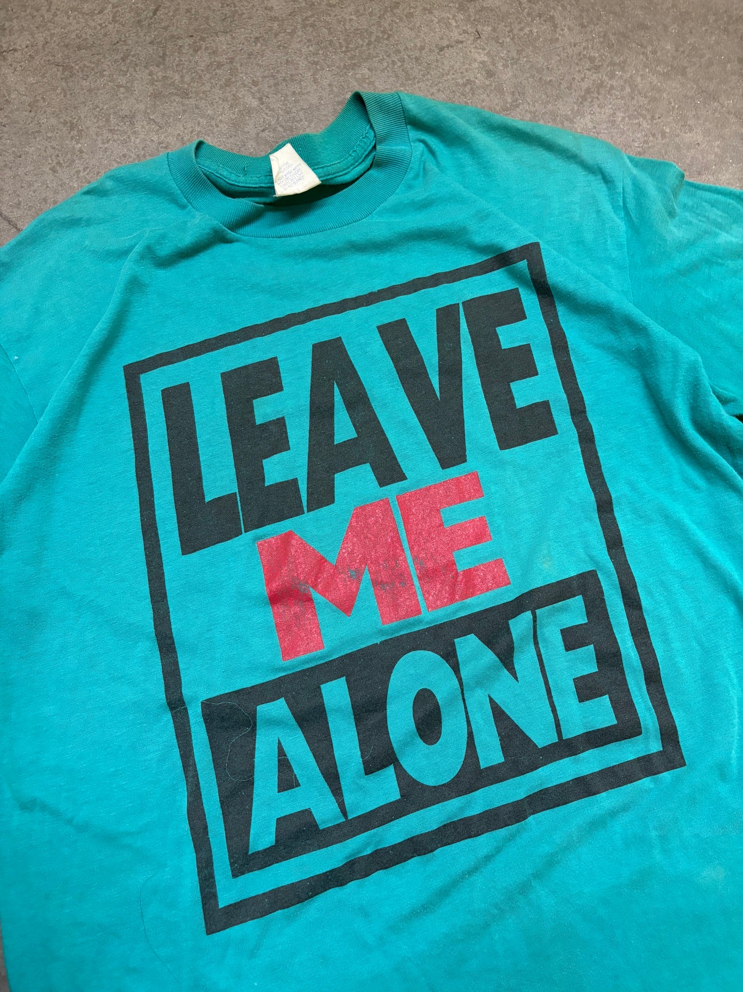 80s "Leave Me Alone" Tee - L