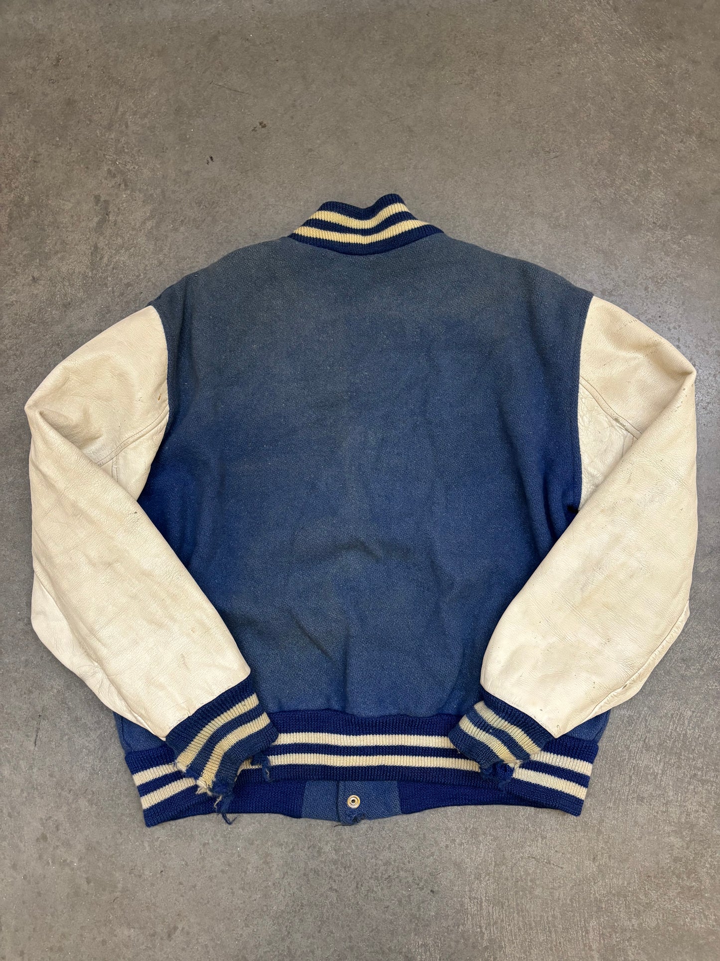 Faded 1950s Varsity Jacket - L