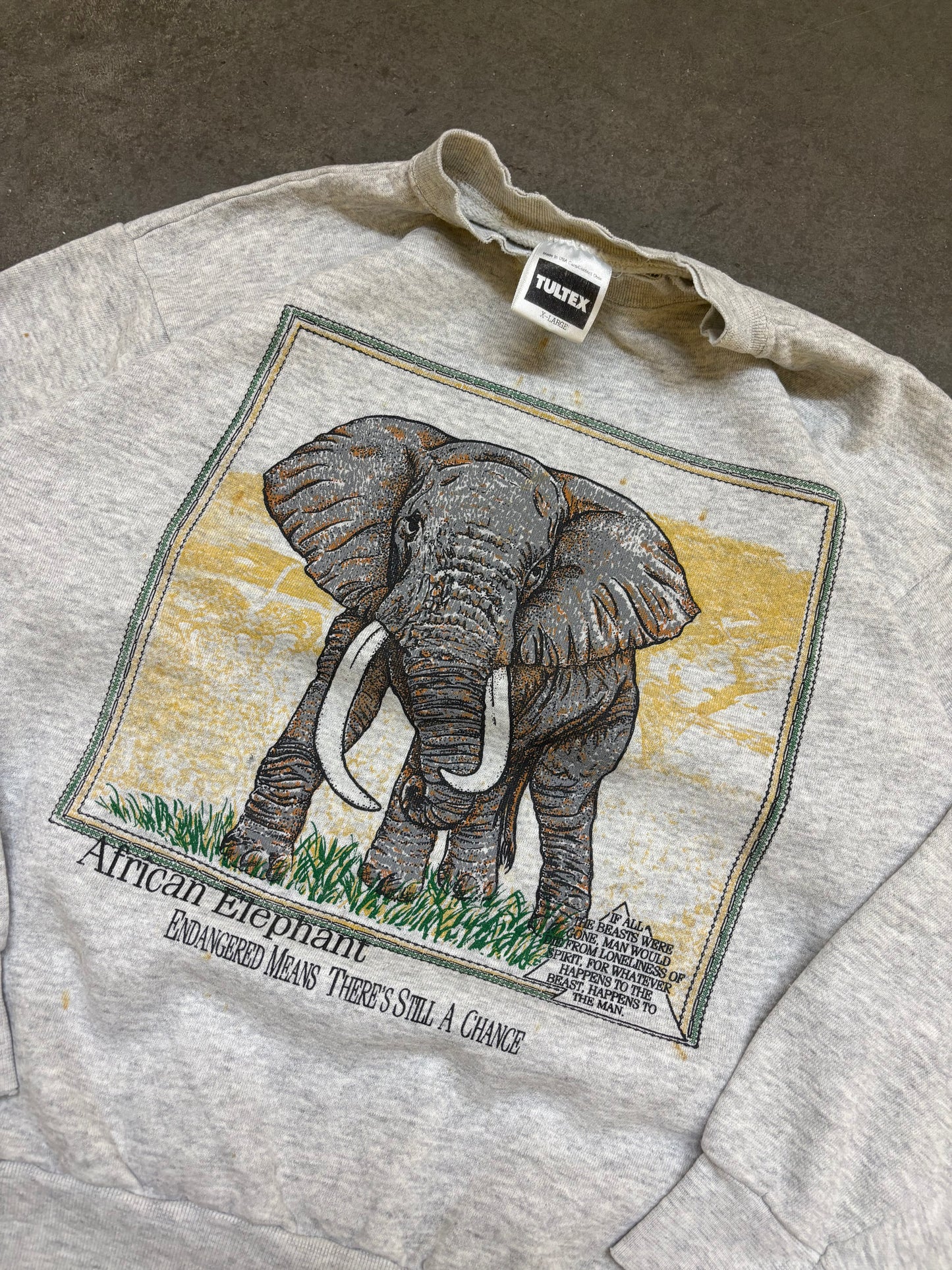 90s African Nature Sweatshirt - L