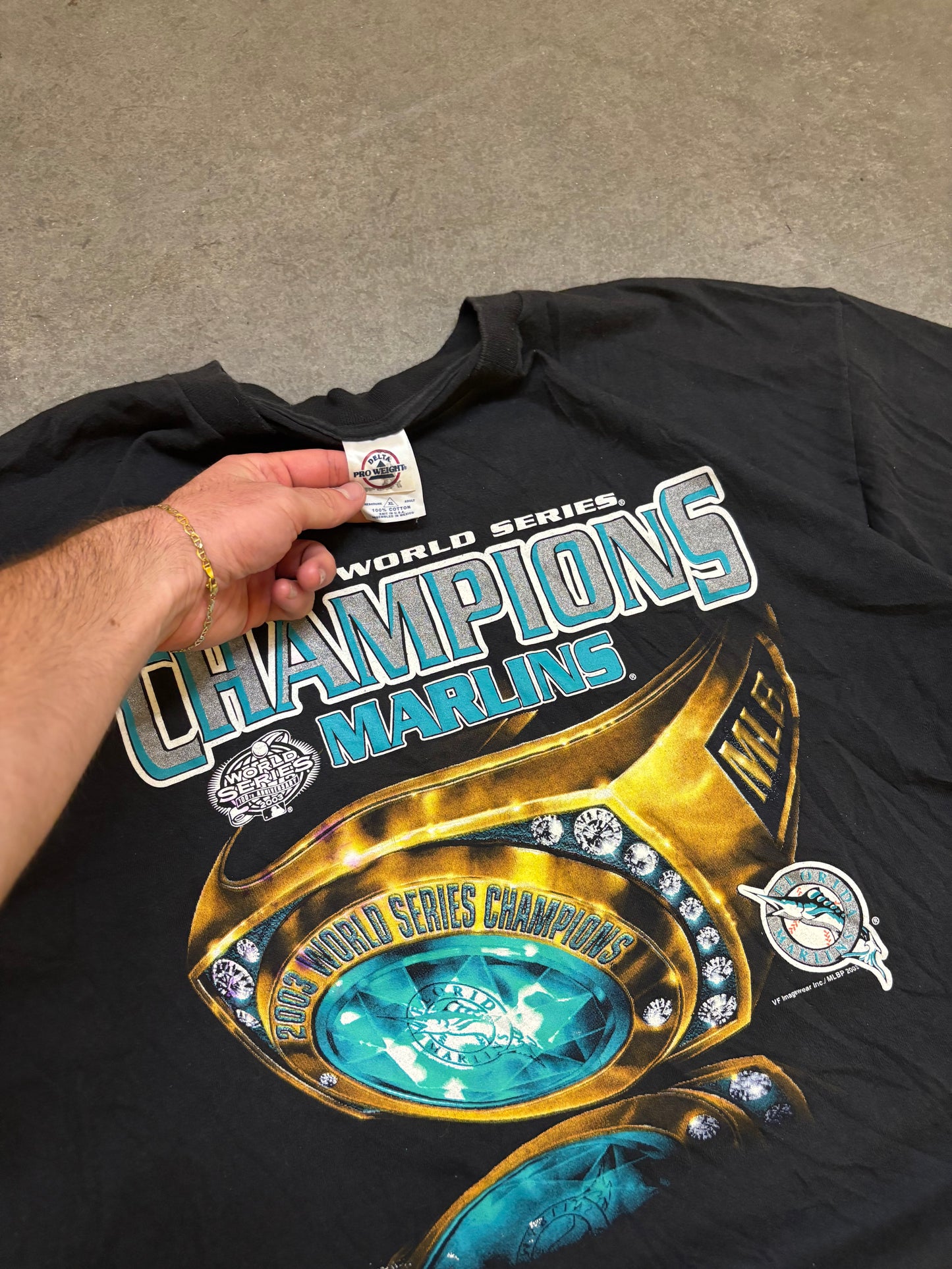 2003 Marlins World Series Champ Tee - XL