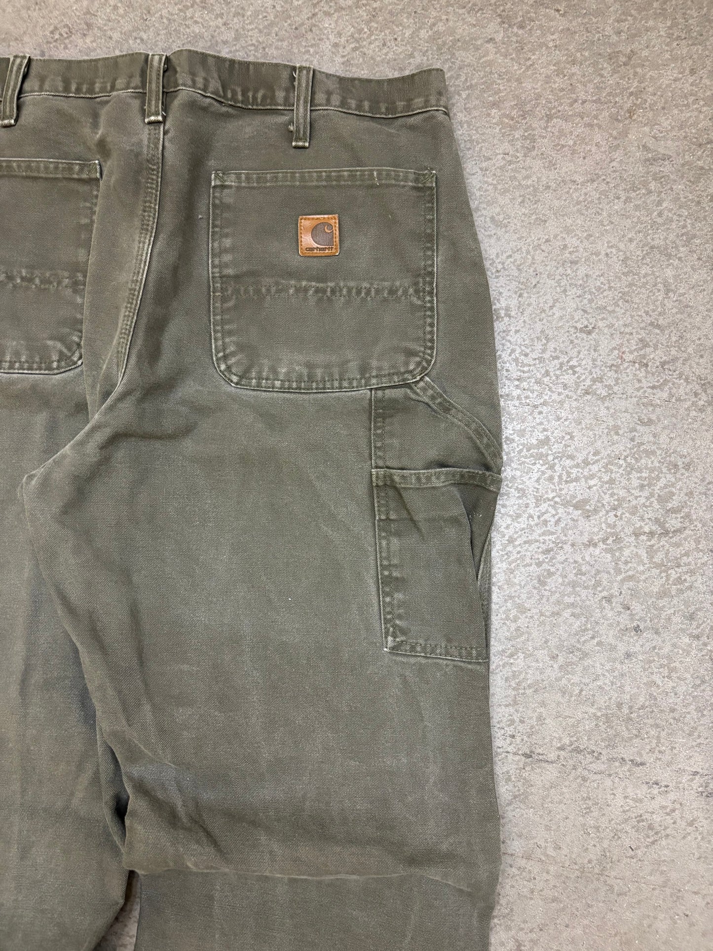 Olive Green Carhartt Carpenters - 35x32