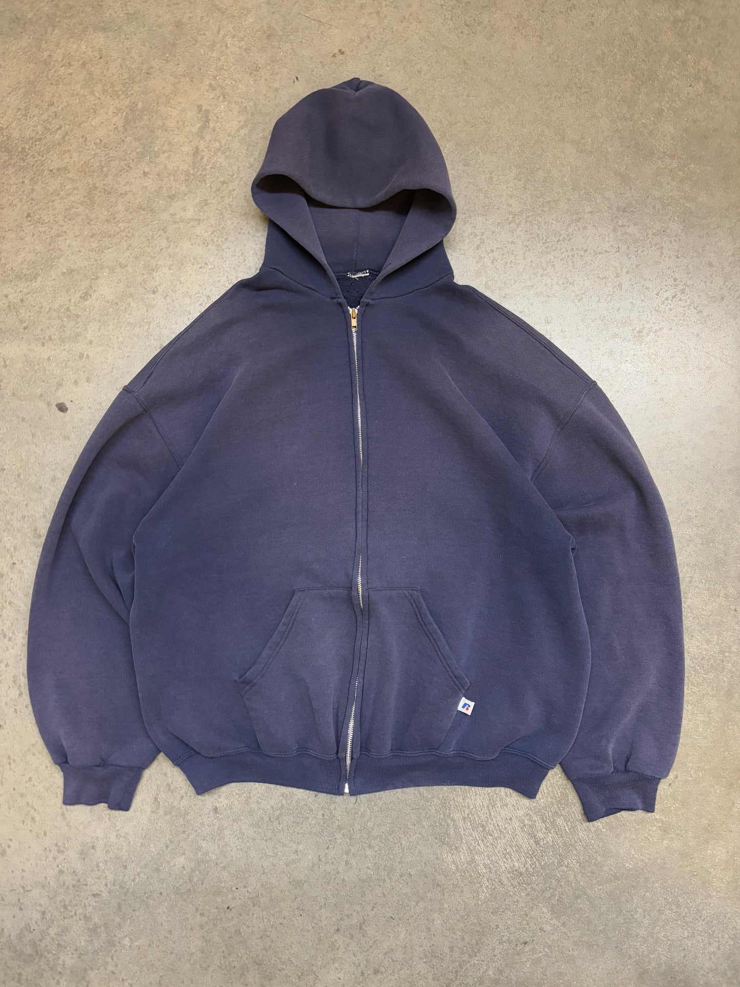 Faded Russell Zip Up Blank - XL