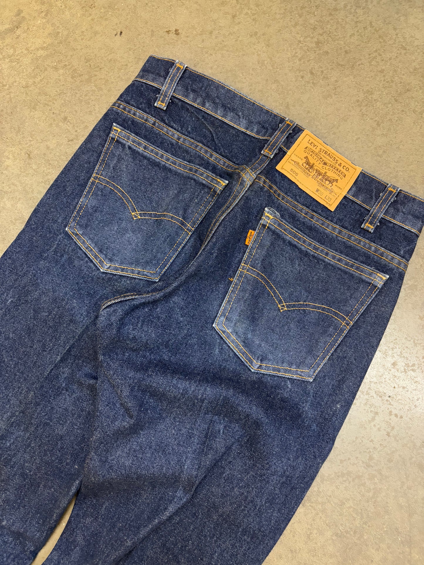 Dark Wash Orange Tab Levis - 30x33