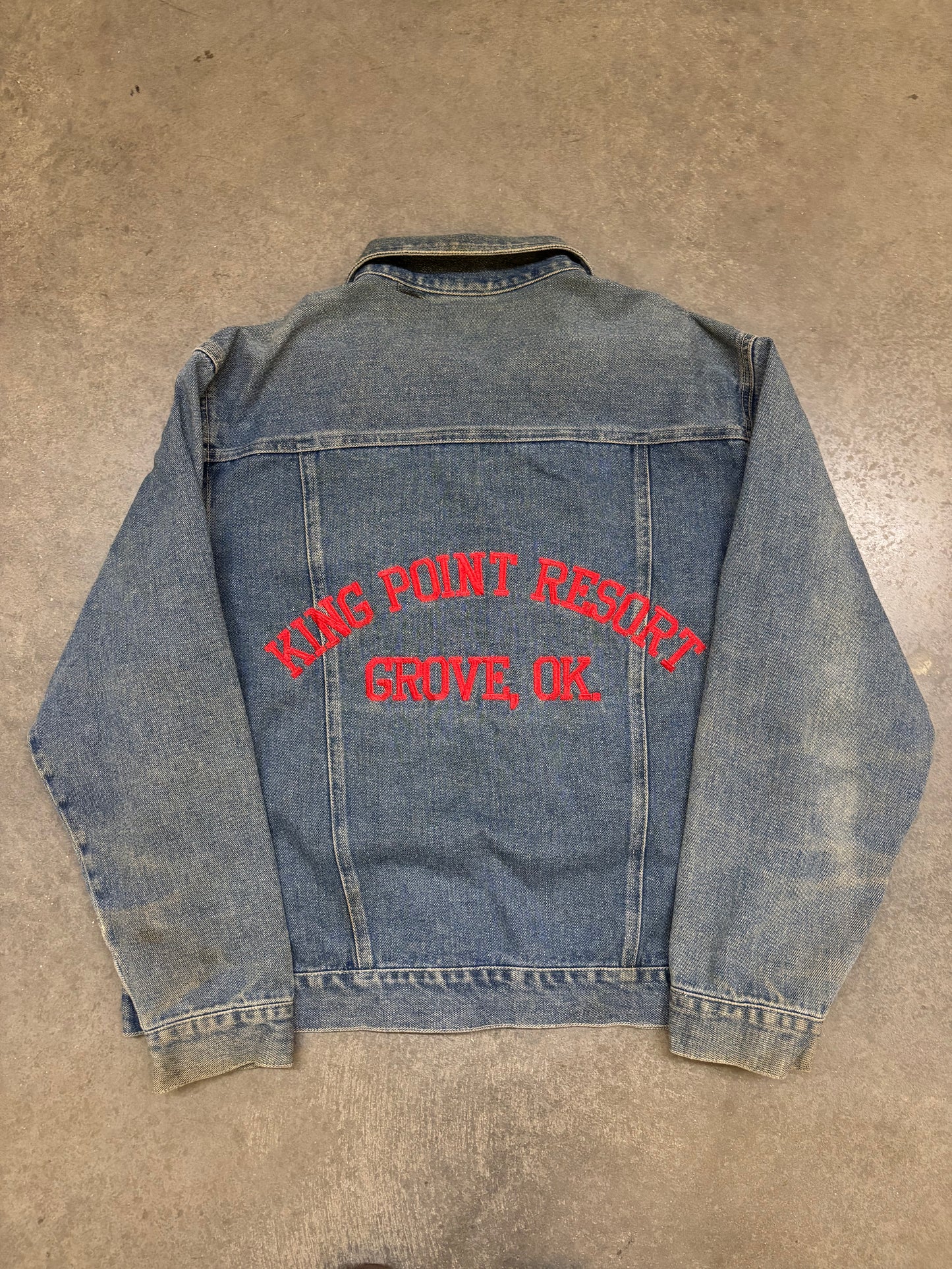 2000 Embroidered Denim Jacket - L