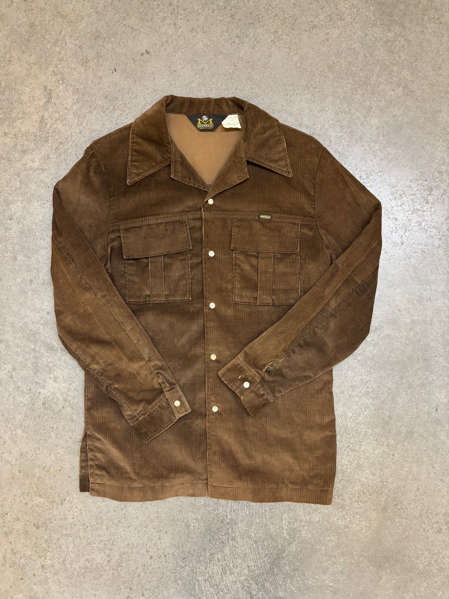 70s Corduroy Pearl Snap Jacket - M