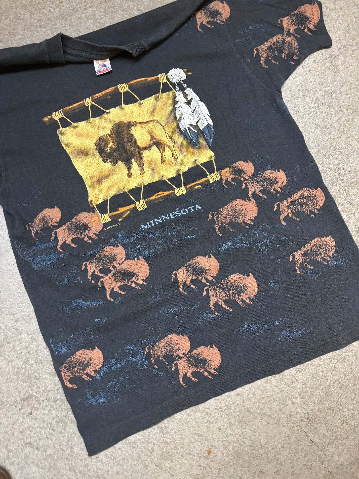 90s Minnesota Buffalo AOP - XL