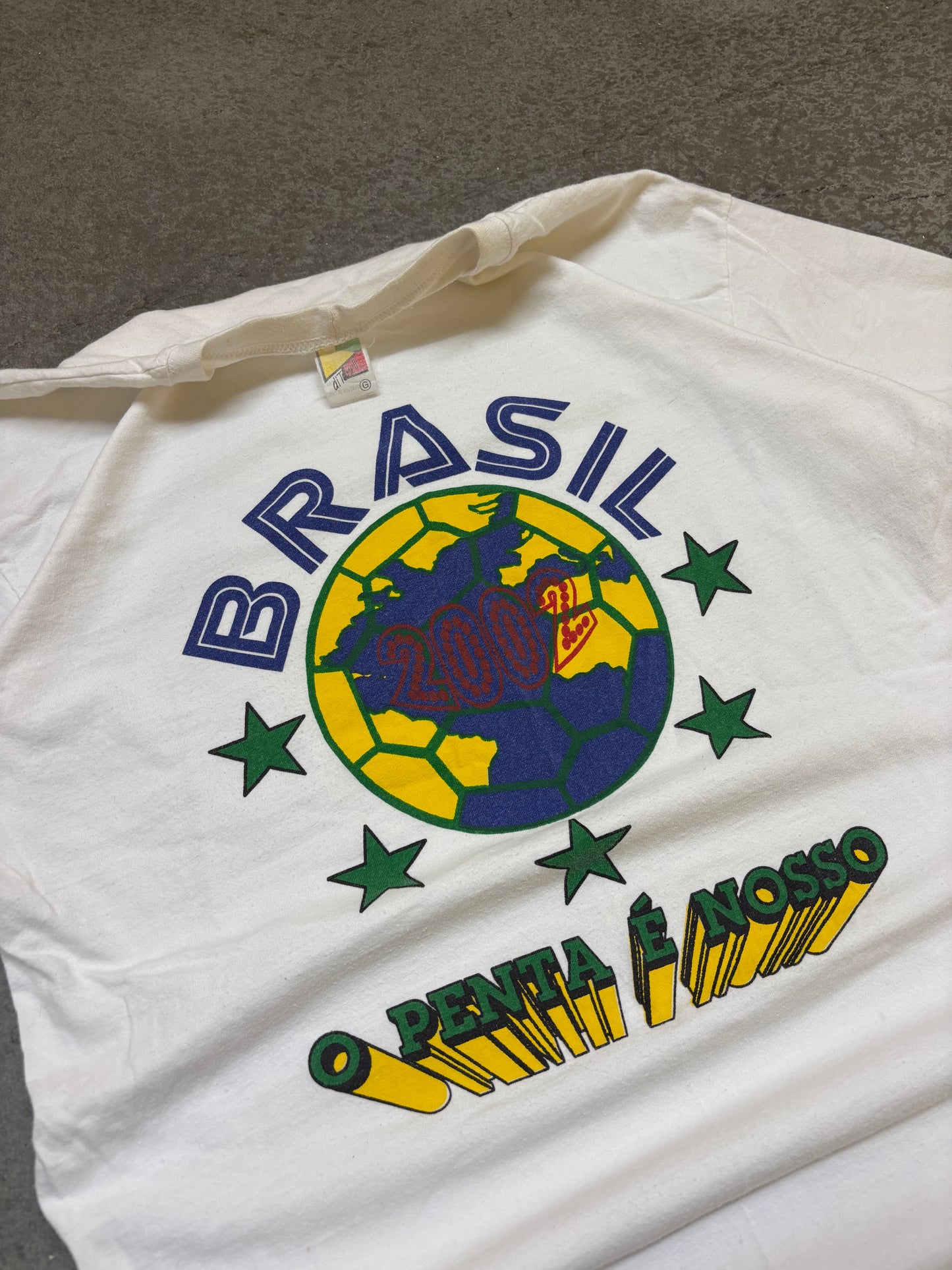 2002 Brasil Soccer Tee - L