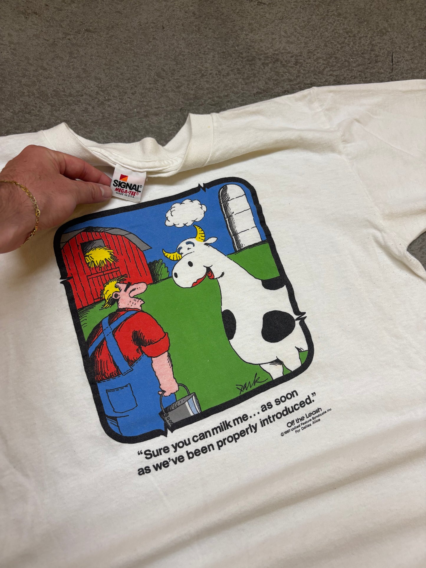 90s Cow Parody Tee - L