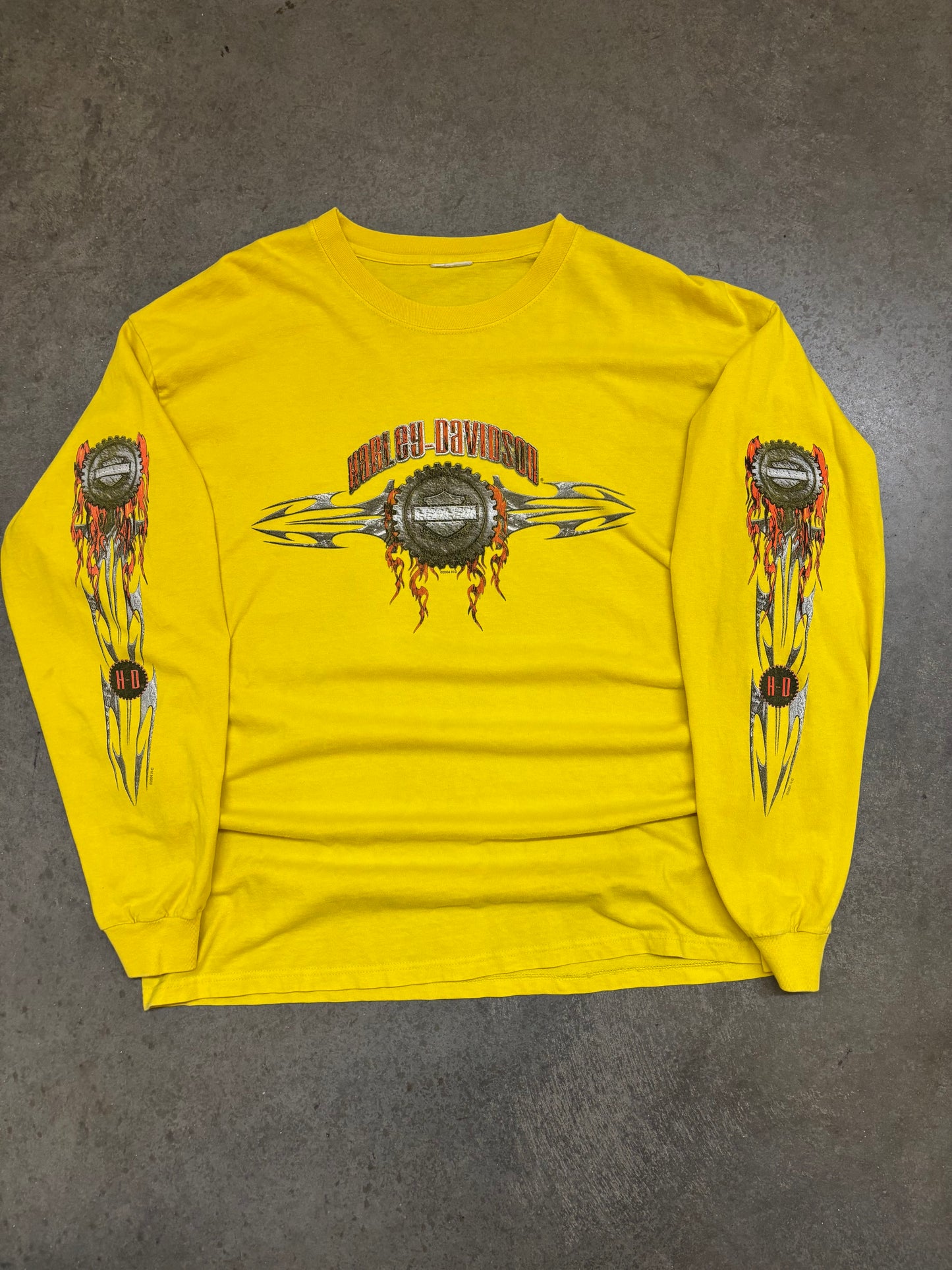 2000s Flame Sleeve Harley - XL