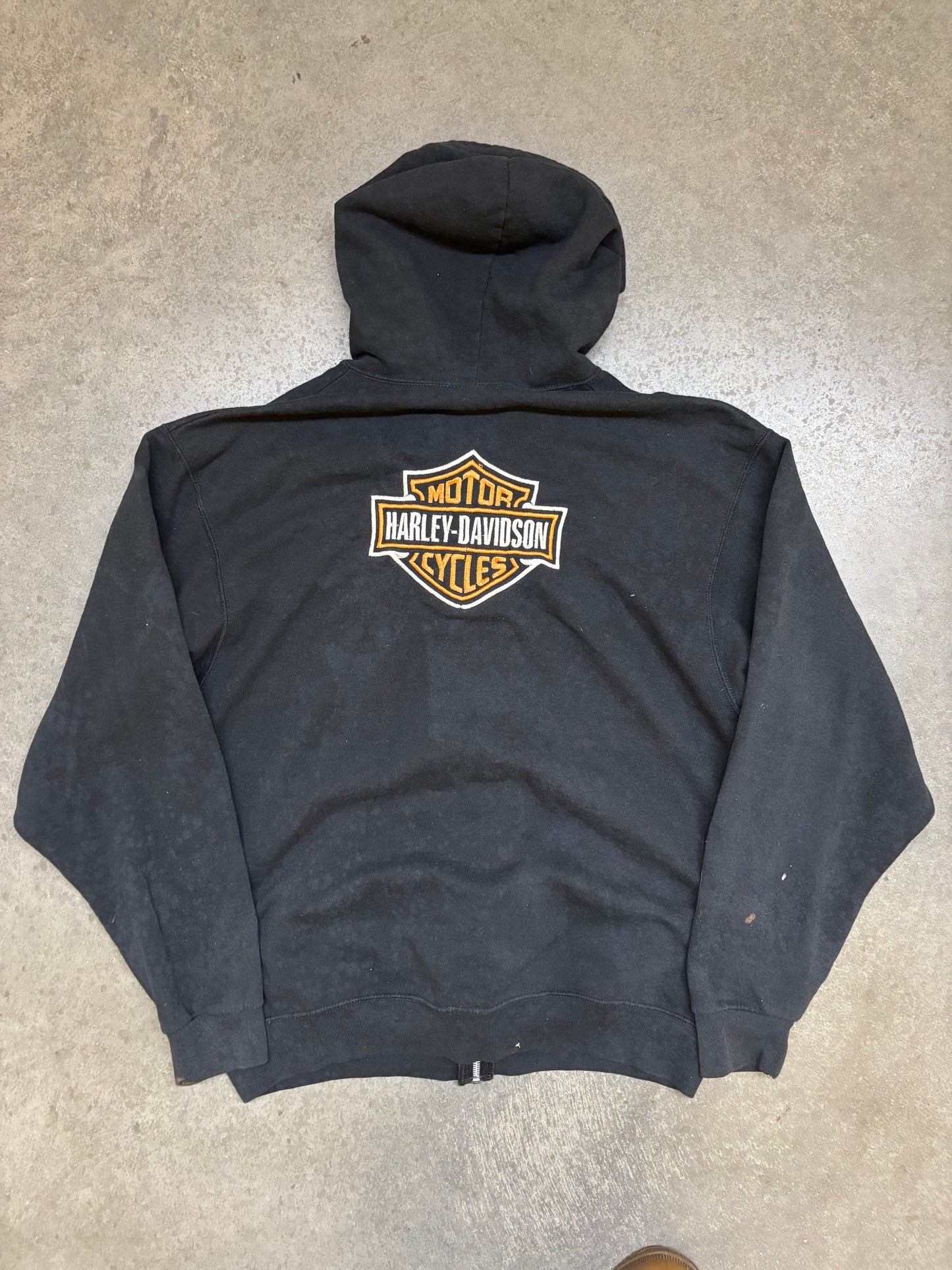 2000s Harley Zip Up Hoodie - L