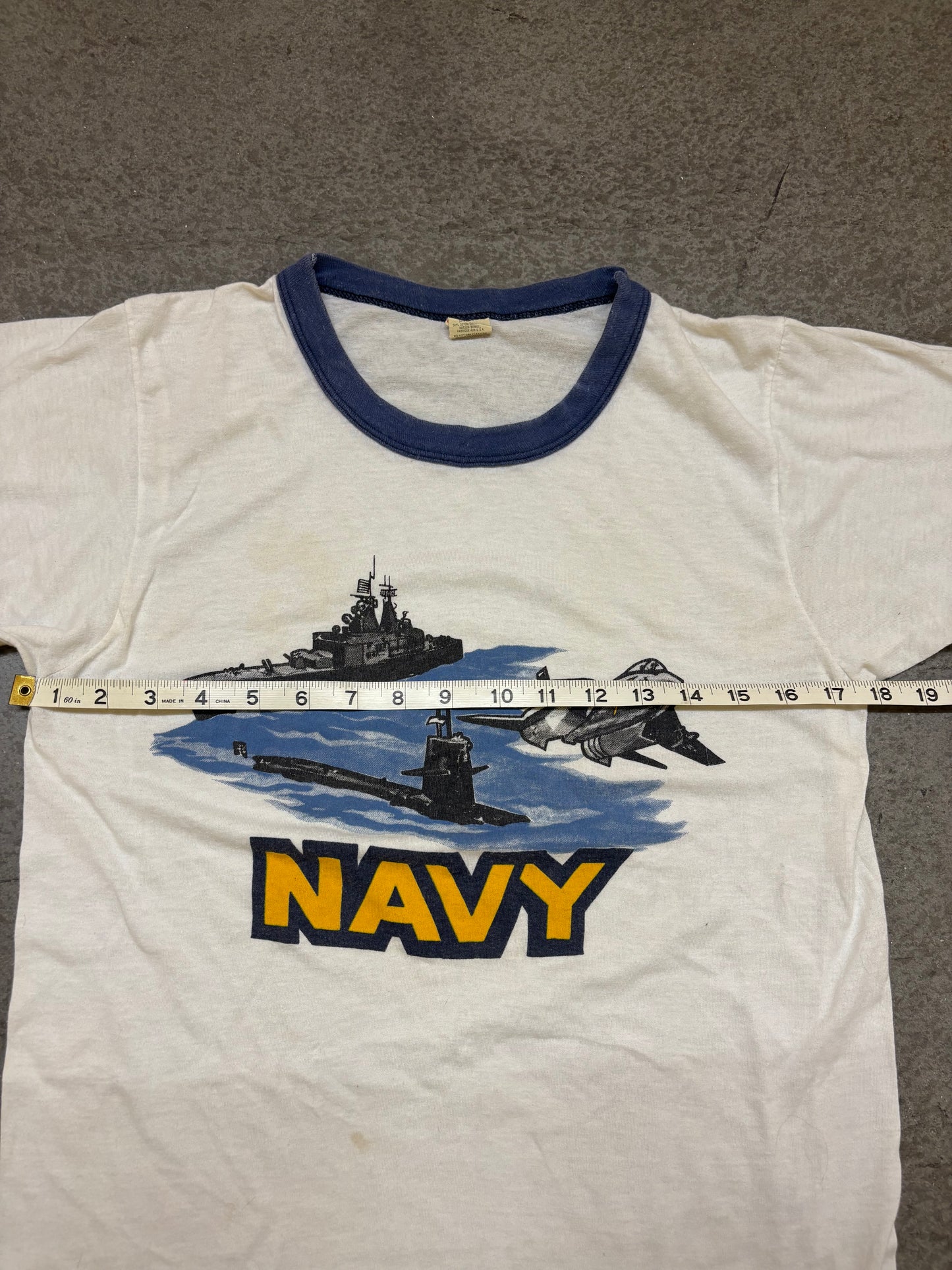 80s Navy Ringer - M