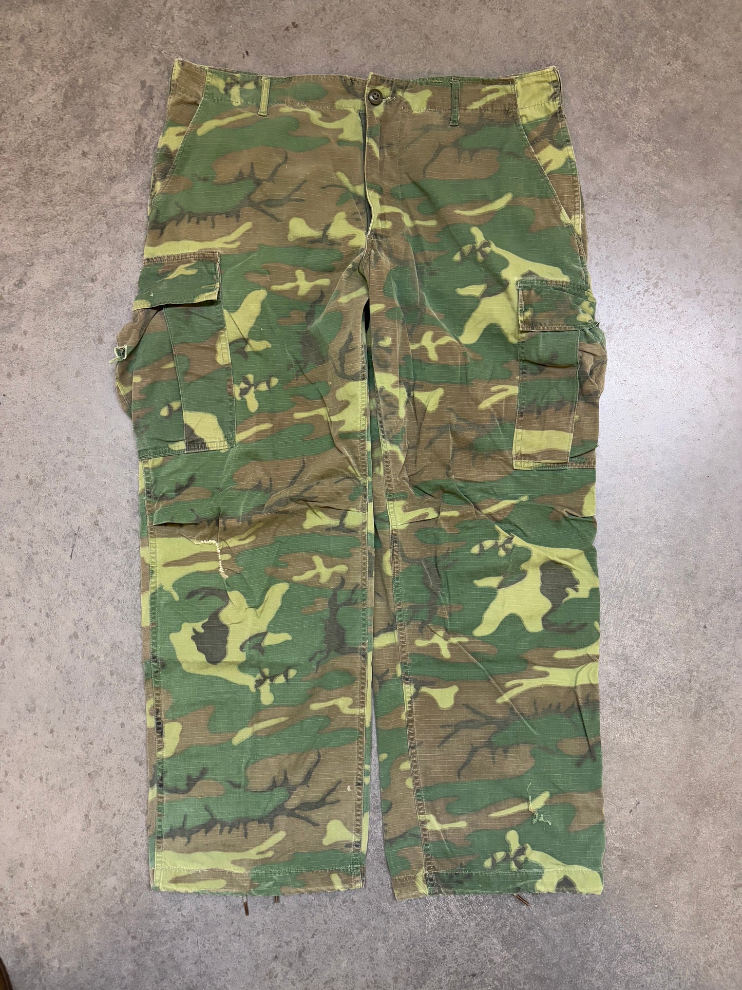1960s Camo Rip Stop Military Cargos - 36x30