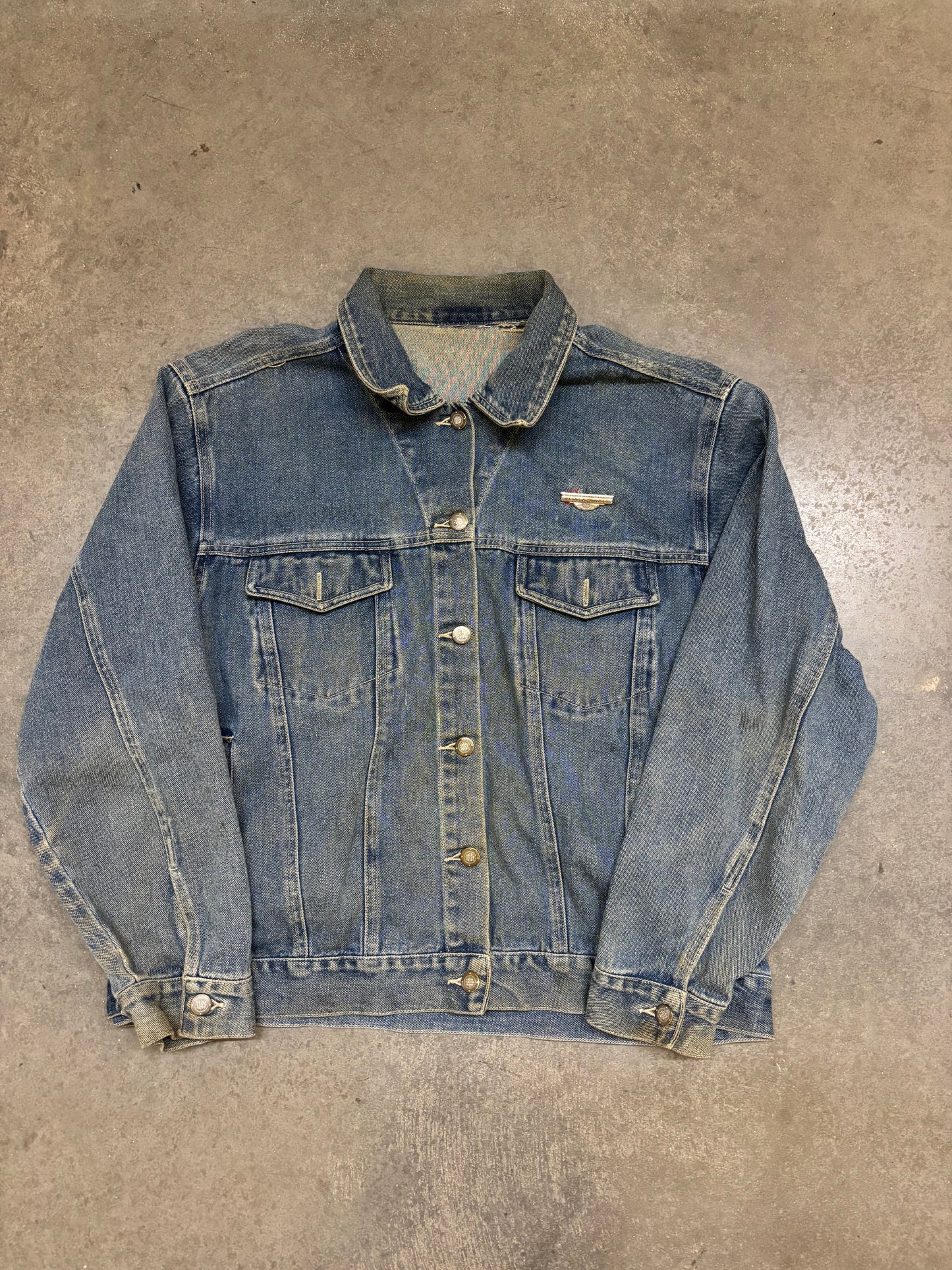 2000 Embroidered Denim Jacket - L