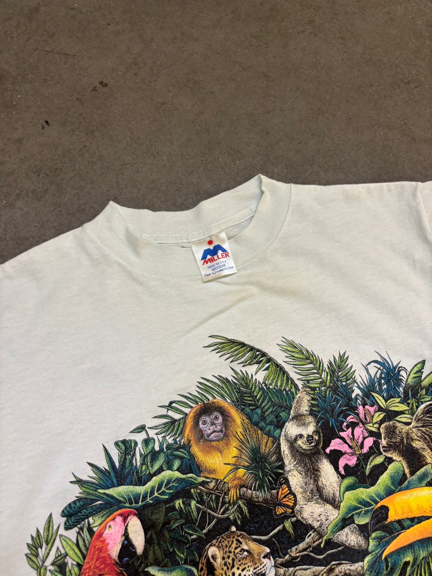90s Amazon Rainforest Wrap Around Tee - M
