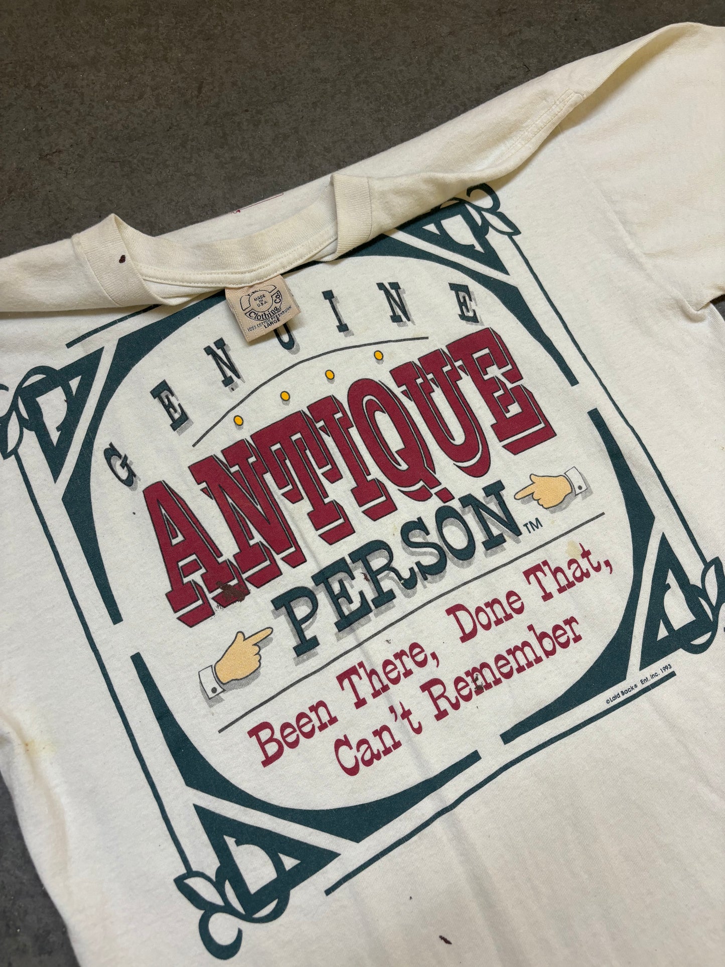 90s Antique Person Shirt - L