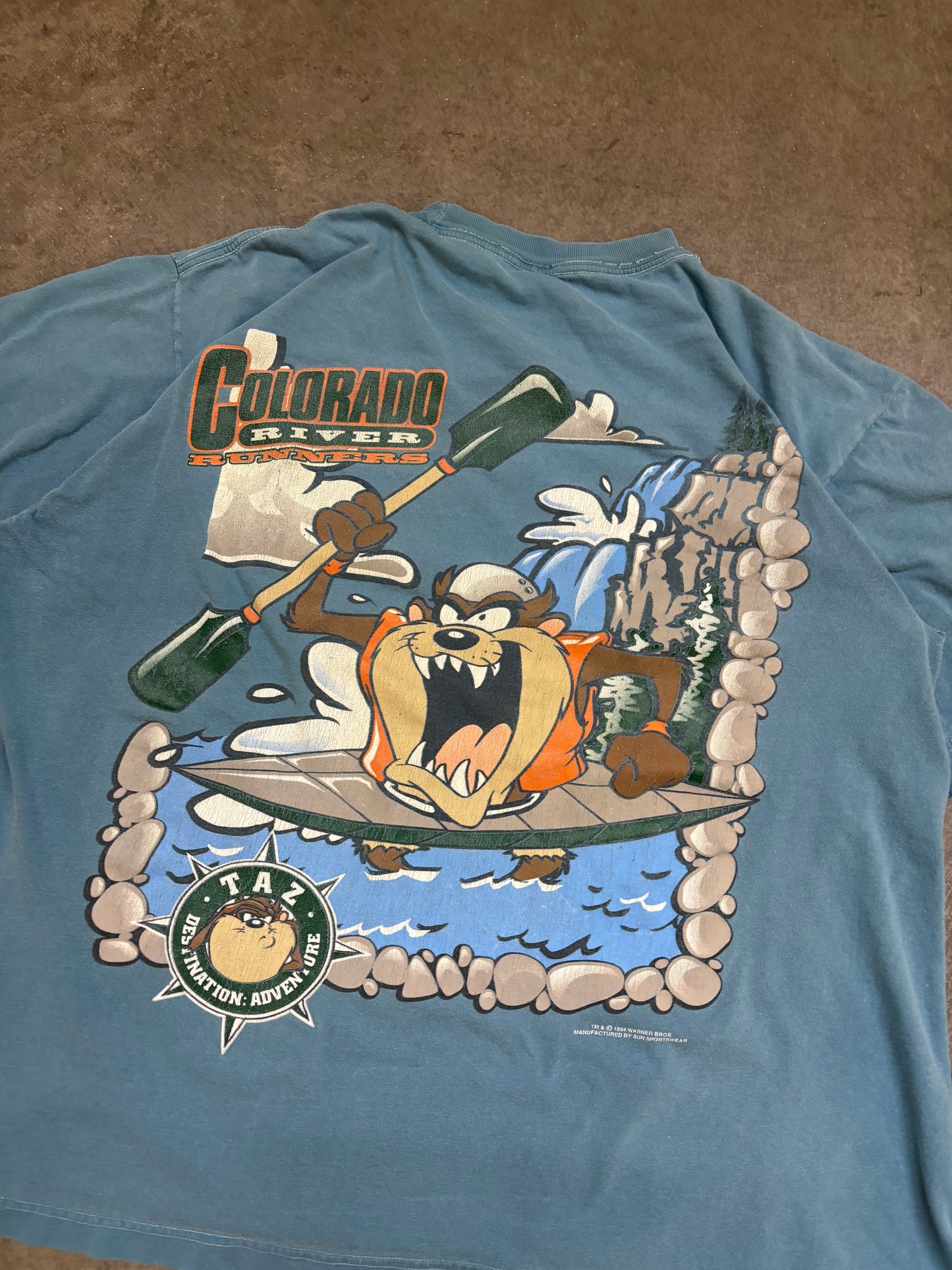 90s Thrashed Colorado River Taz Tee - XL