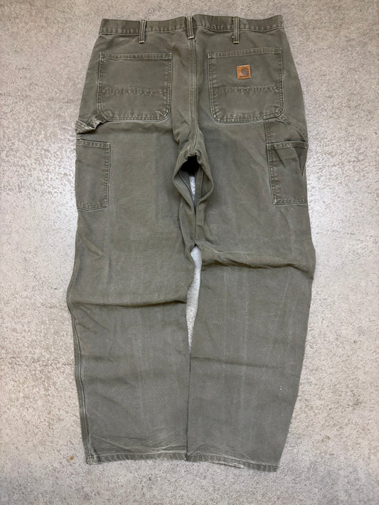 Olive Green Carhartt Carpenters - 35x32