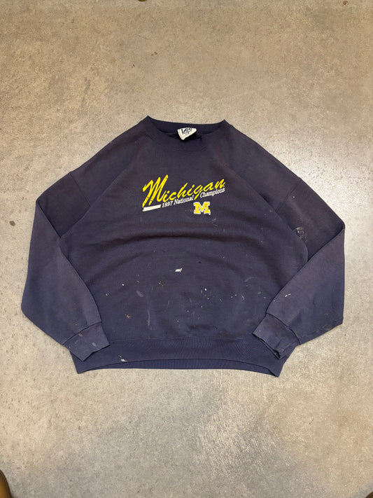 1997 Thrashed Michigan Crewneck - XL