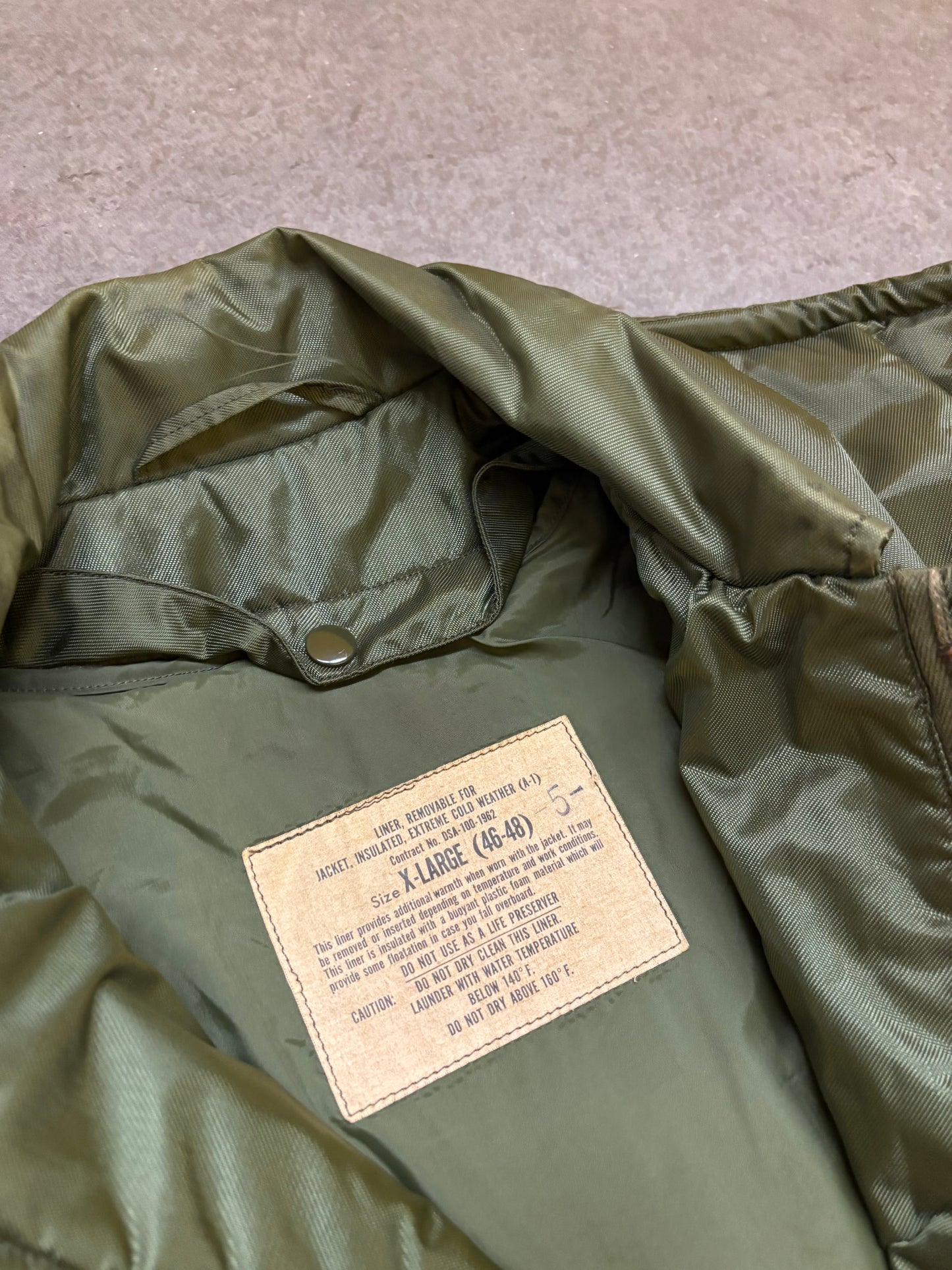 1962 Extreme Cold Weather Stenciled Flight Jacket - XL