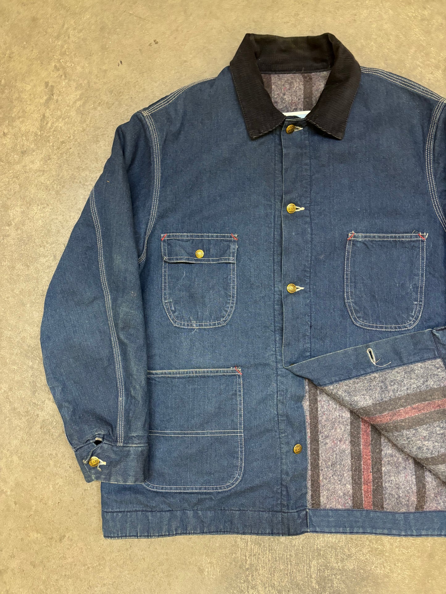 Sears Blanket Lined Chore Jacket - XL