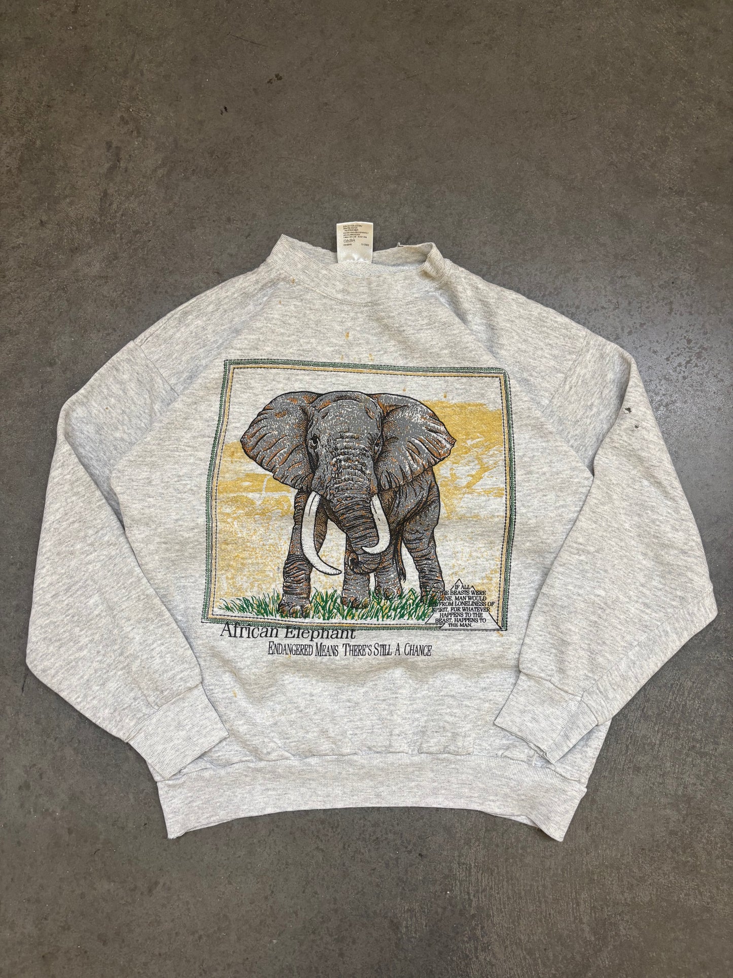 90s African Nature Sweatshirt - L