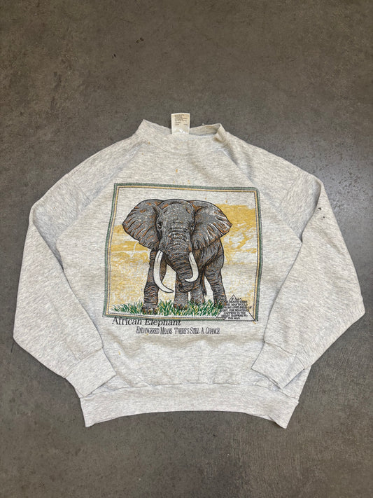 90s African Nature Sweatshirt - L
