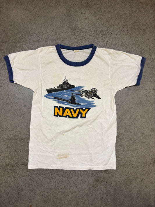 80s Navy Ringer - M
