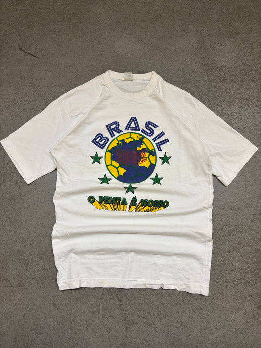2002 Brasil Soccer Tee - L