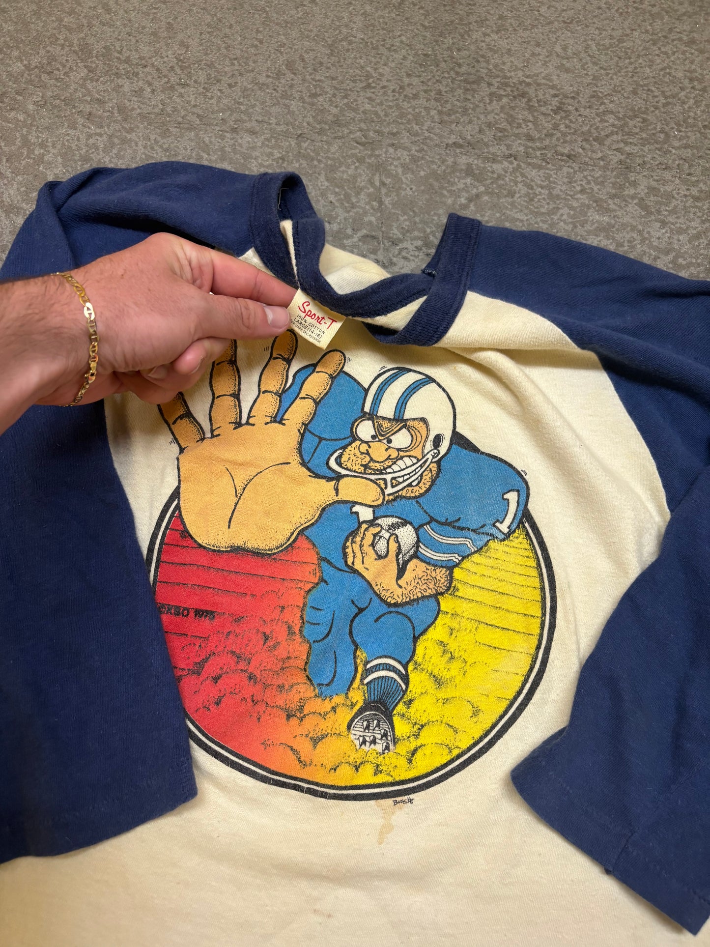 1970s Football Raglan - S