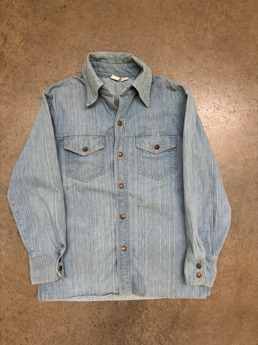 70s/80s Light Denim Jacket - L