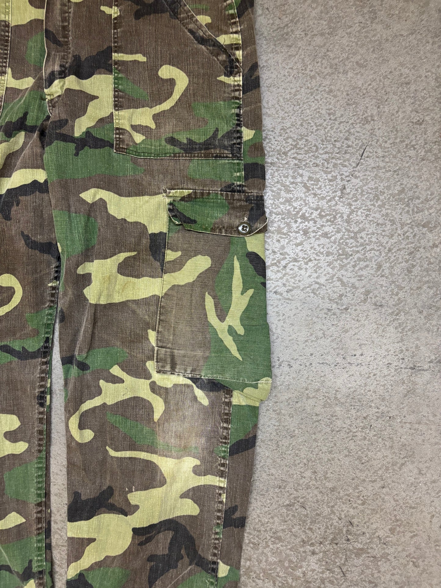 80s Camo Cargo Fatigues - 34x32