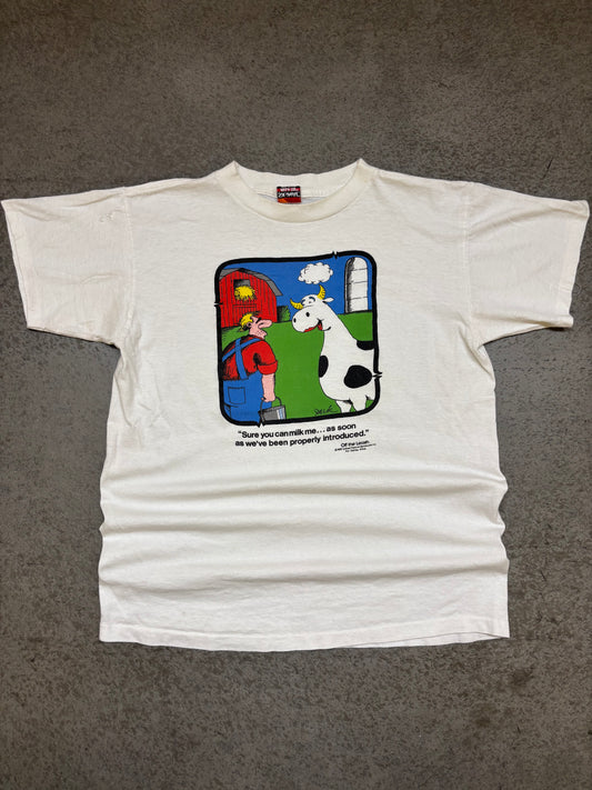 90s Cow Parody Tee - L