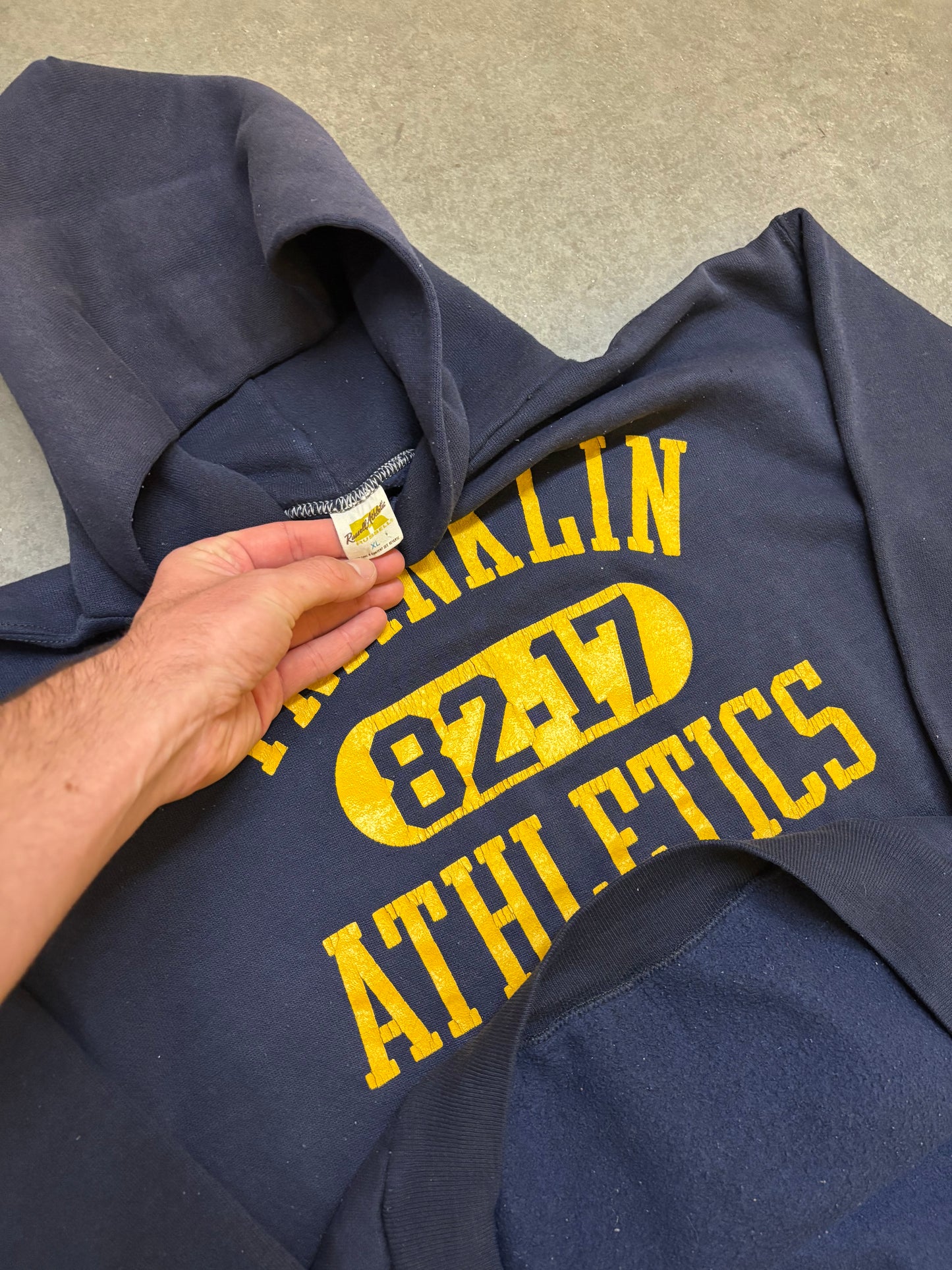 70s Russell Track Hoodie - L