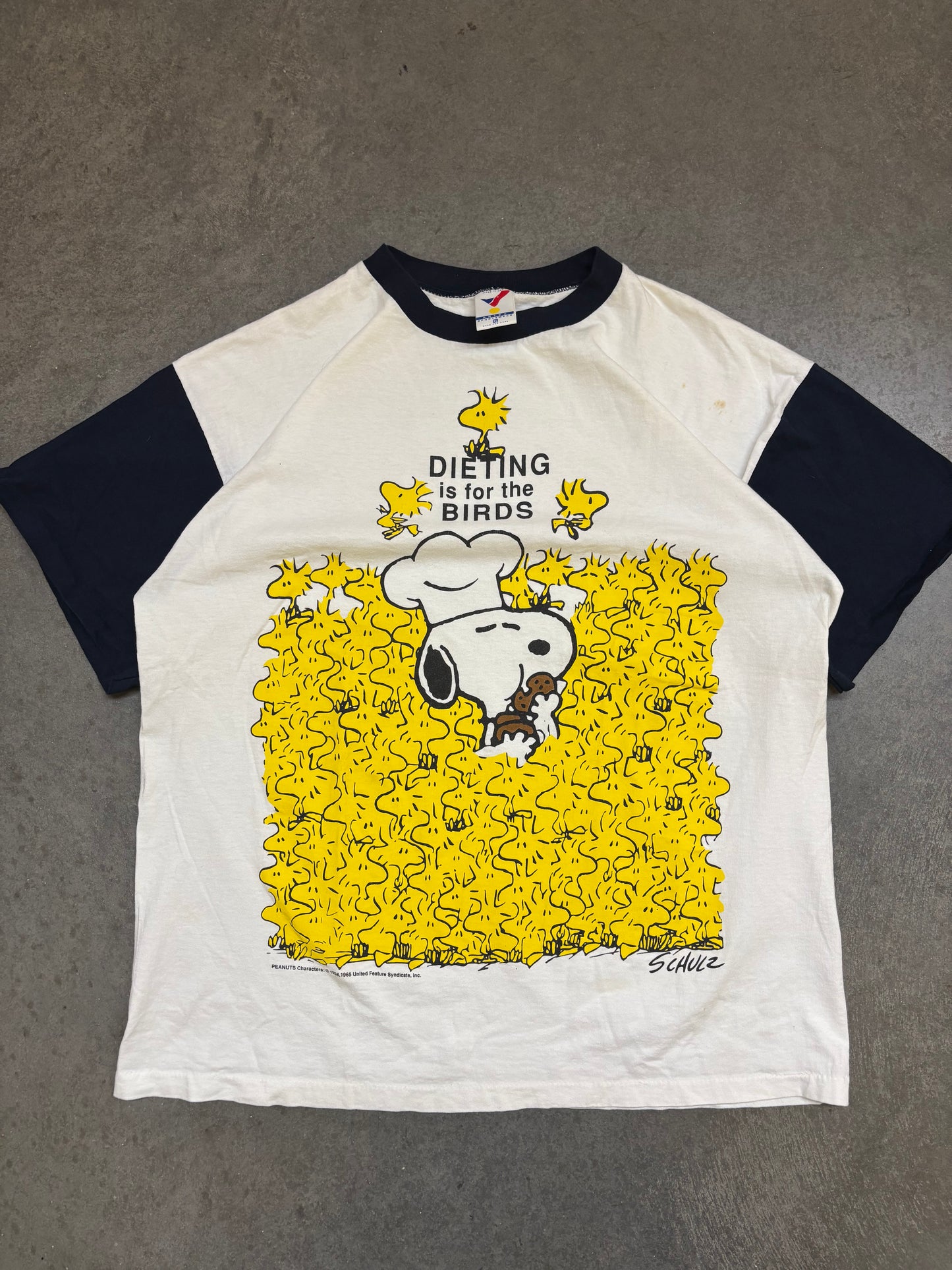 90s Peanuts "Dieting Is For The Birds" Tee - XL