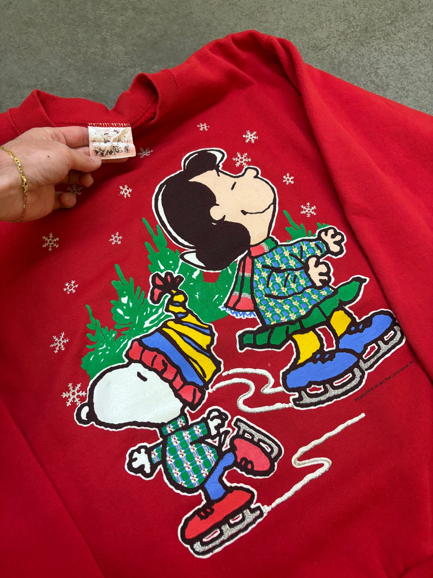 90s Peanuts Christmas Crewneck - L