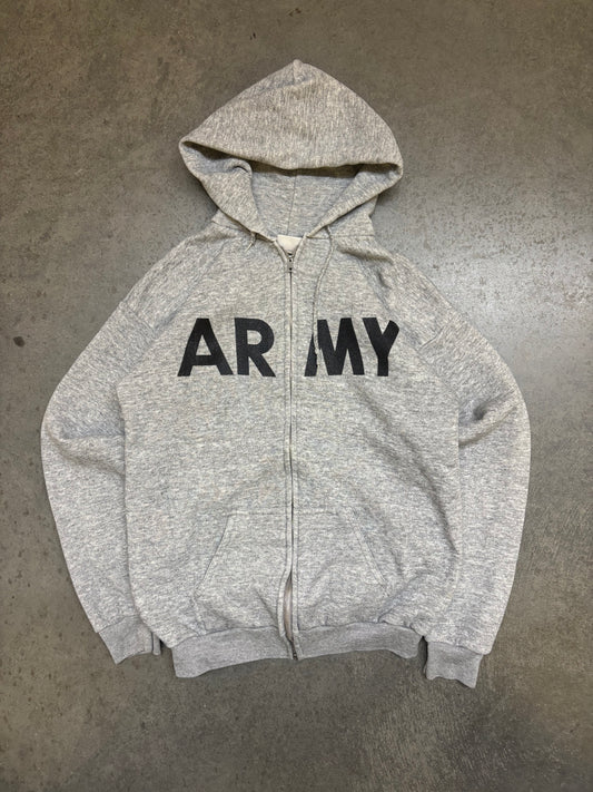 80s Army Zip Up - L
