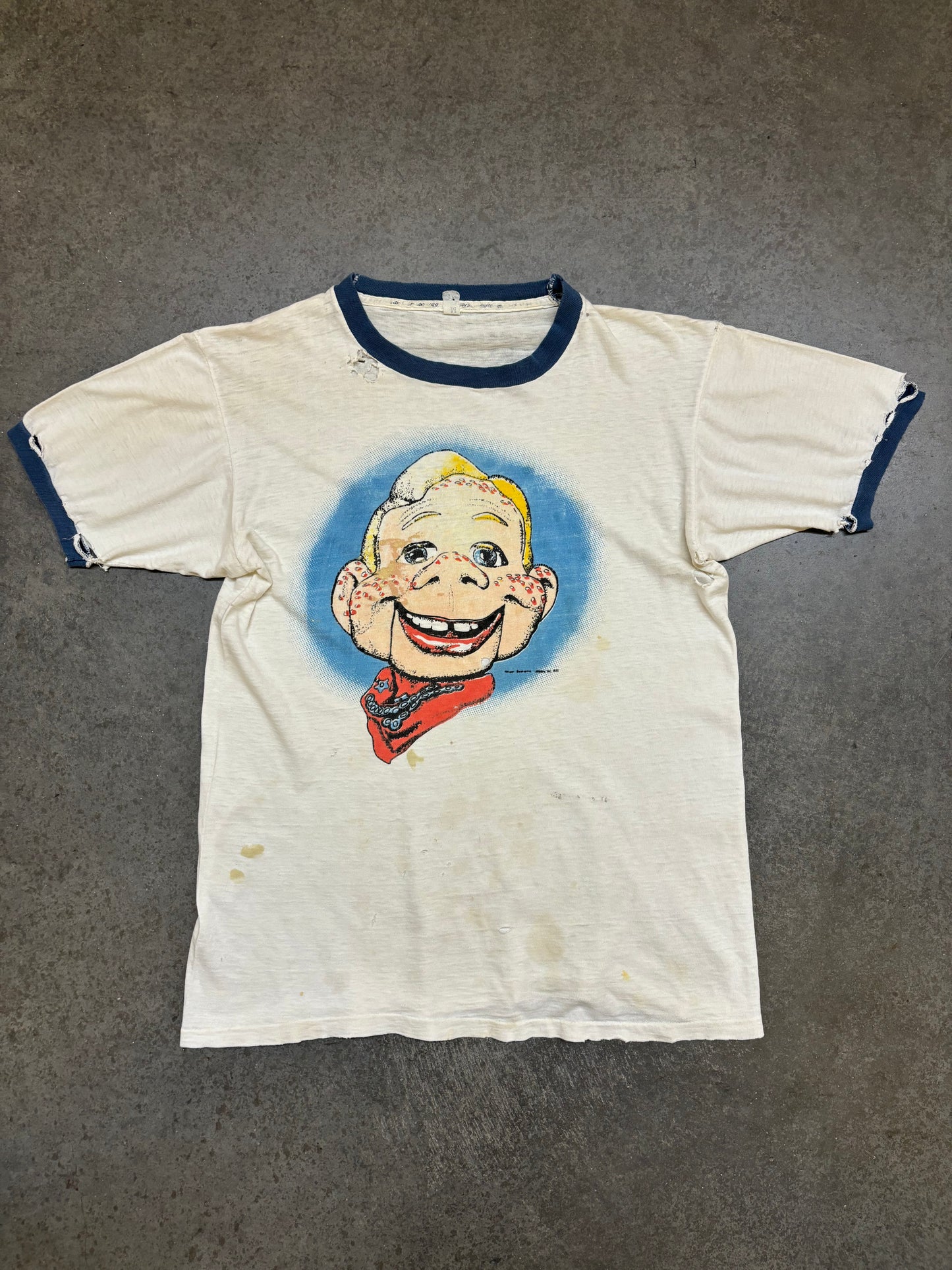 70s Howdy Doody Ringer Tee - S