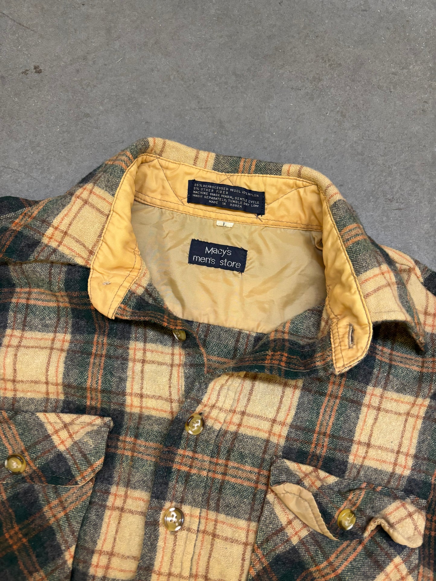 1970s Macys Flannel - M